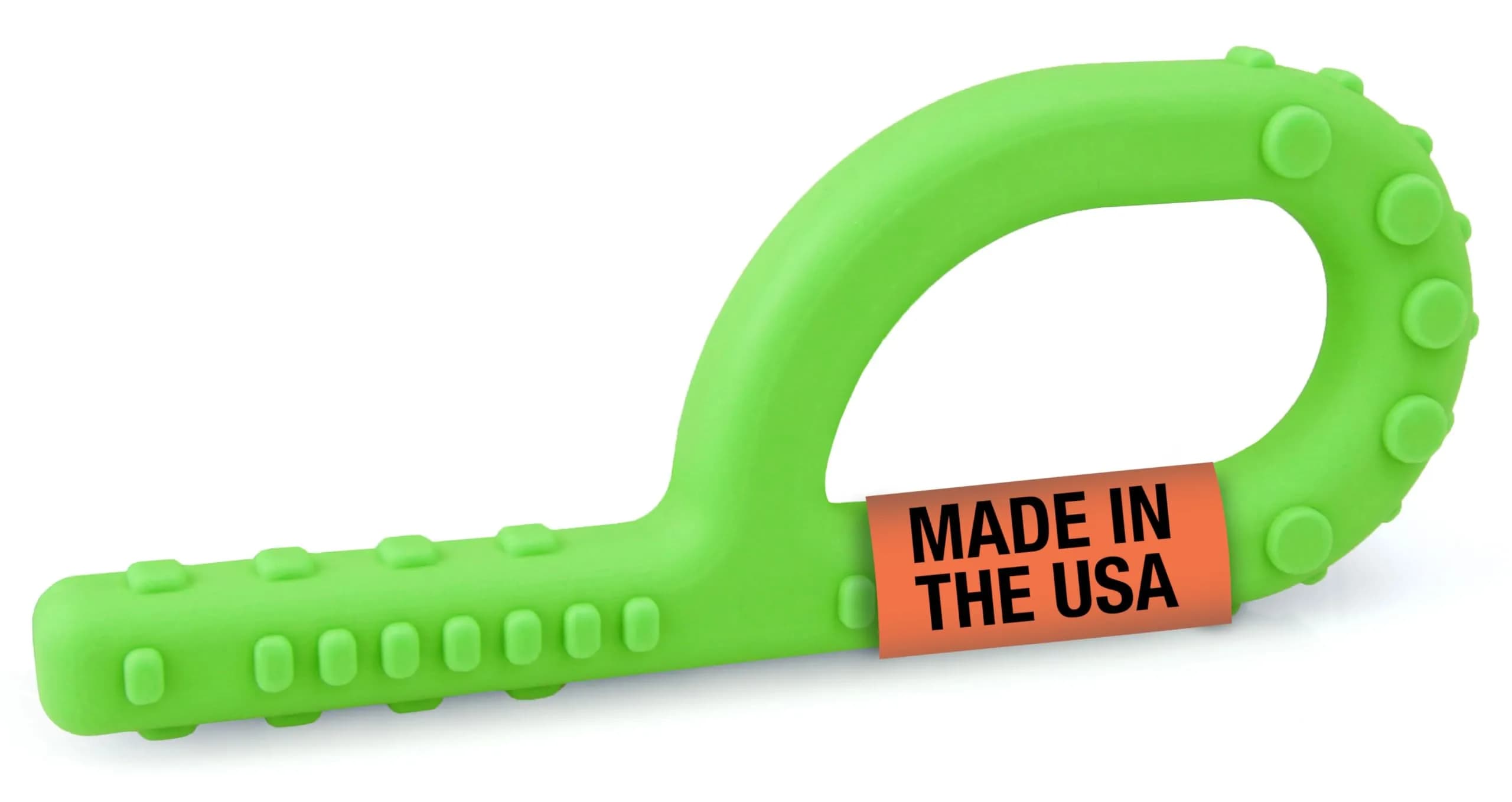 ARK Therapeutic Textured Grabber Sensory Chew XT Firm Lime Green 13cm (5") | Oral Motor Therapy Tool for Autism, ADHD, SPD