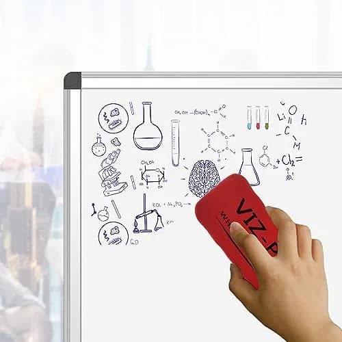 VIZ-PRO Magnetic Dry Erase Board 60 x 45 cm (24 x 18 Inches) | Smooth Writing & Easy Wipe Surface thumbnail 4