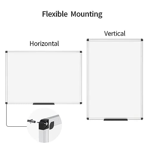 VIZ-PRO Magnetic Dry Erase Board 60 x 45 cm (24 x 18 Inches) | Smooth Writing & Easy Wipe Surface thumbnail 3