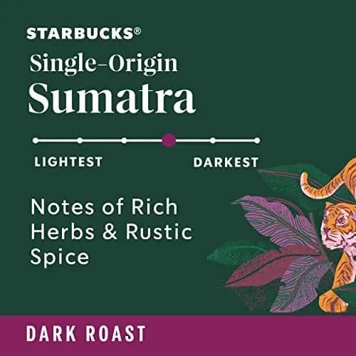 Starbucks K-Cup Coffee Pods, Dark Roast Sumatra | 60 Pods, 100% Arabica, Ethically Sourced thumbnail 3