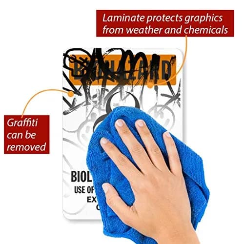 SmartSign Biohazard Infectious Biological Material Label 7" x 10" Laminated Vinyl | Durable OSHA Sign thumbnail 2