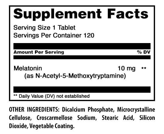 amazing nutrition Melatonin 10 Mg Tablets | Gluten-Free Supplement in USA (120 Count) thumbnail 2