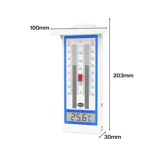 Brannan Digital Greenhouse Thermometer Max Min | 20.3cm x 10cm x 3cm (8in x 4in x 1.2in) thumbnail 3