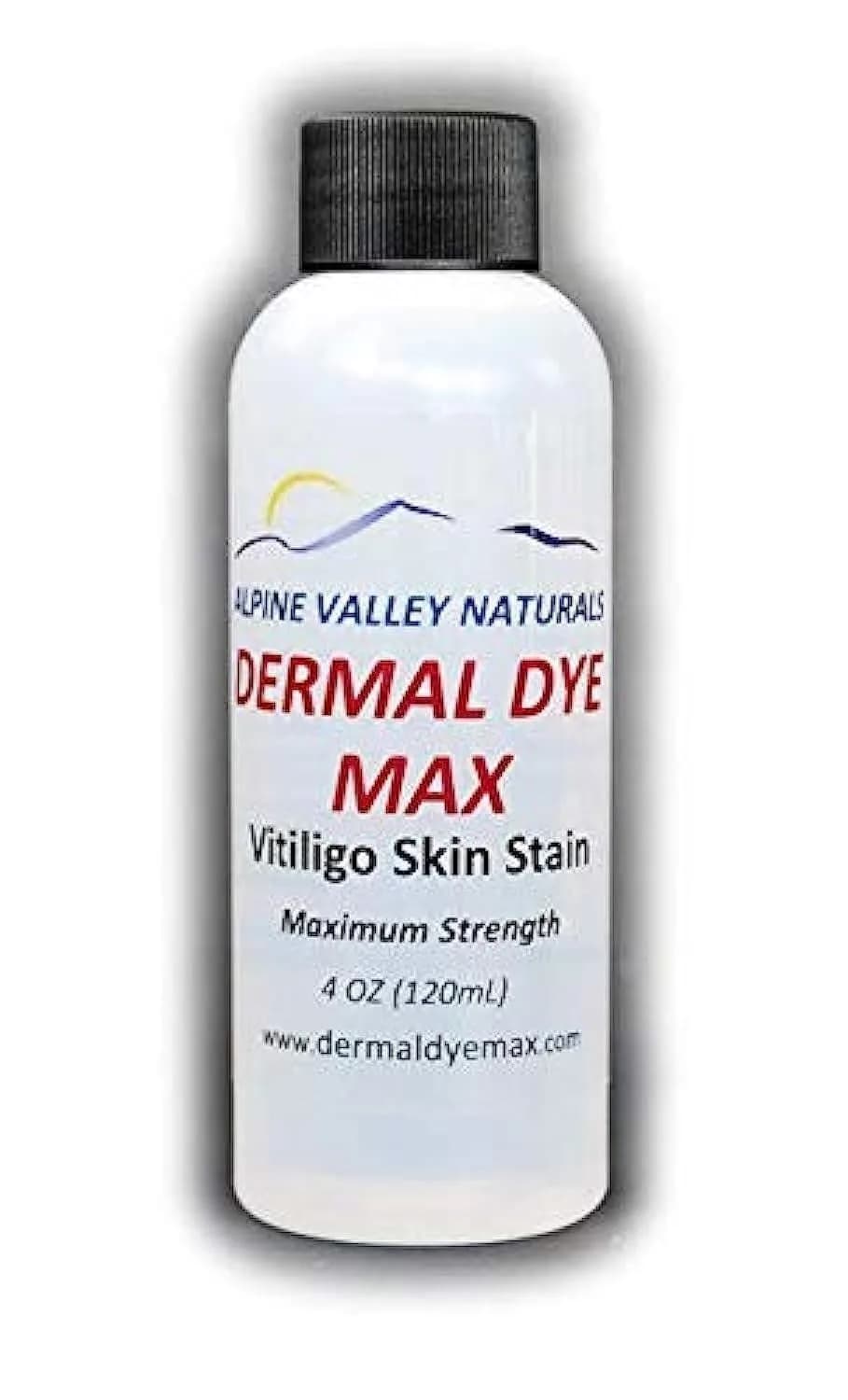 Dermal Dye Max Vitiligo Skin Stain Liquid 120ml (4 Fl Oz) | Waterproof Skin Darkening for Patches - main product image
