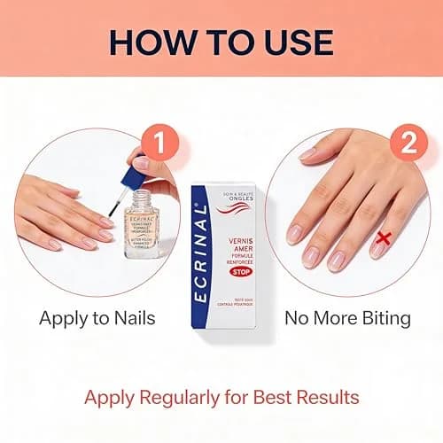 Ecrinal Bitter Polish for Nails 0.34 Fl Oz | Prevents Nail Biting & Thumb Sucking thumbnail 5