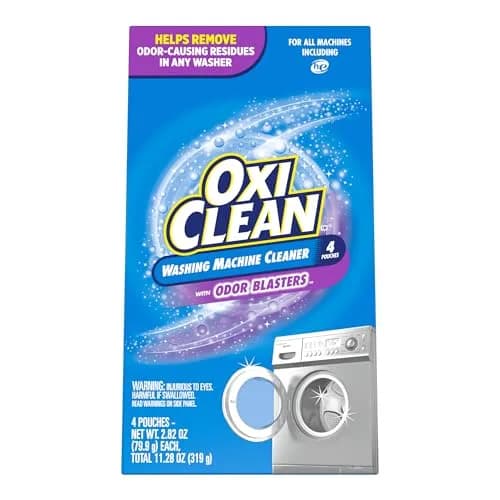 OxiClean Washing Machine Cleaner with Odor Blasters, 4 Count Pouches | Cleans Residues & Eliminates Odors thumbnail 1