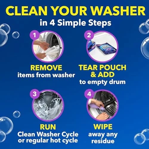OxiClean Washing Machine Cleaner with Odor Blasters, 4 Count Pouches | Cleans Residues & Eliminates Odors thumbnail 5