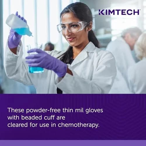 Kimberly-Clark Nitrile Gloves X-Large Purple 90-Count | Chemical Resistant, Powder-Free, Textured Fingertips thumbnail 5