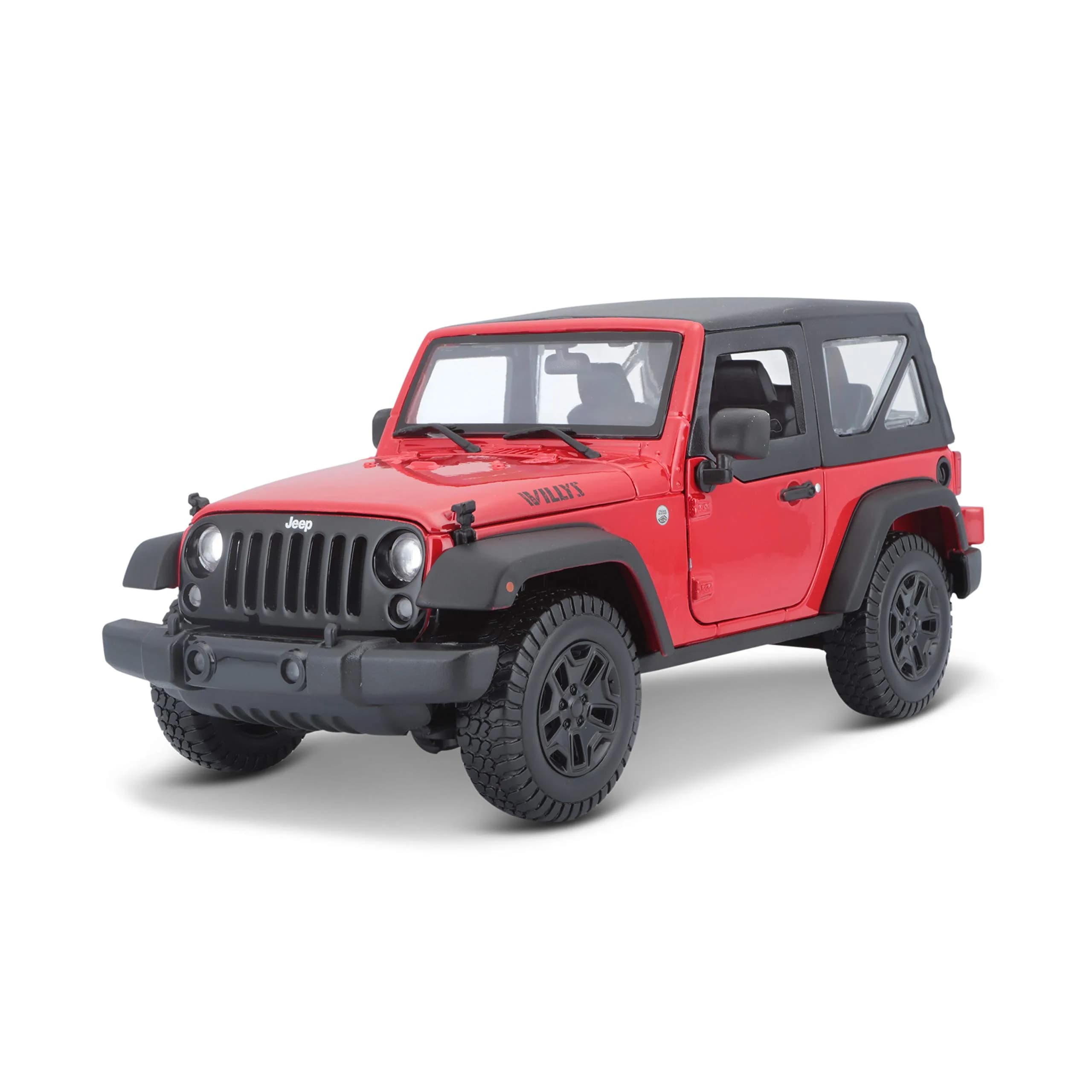 Maisto 1:18 Diecast Vehicle 2014 Jeep Wrangler | Highly Detailed Collectible Model — Red