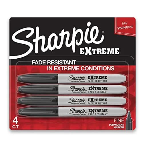 Sharpie Extreme Permanent Markers, Fine Point, Black | Fade-Resistant Outdoor Marking Pen thumbnail 1