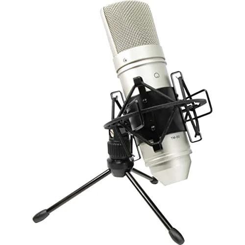 Tascam TM-80 Large Diaphagm Condenser Microphone, Silver | Home Recording & Studio Quality thumbnail 3