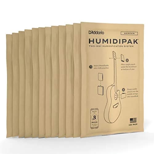 D'Addario Humidipak Guitar Maintain Packets 12-Pack | Automatic Two-Way Humidity Control for Wooden Instruments thumbnail 1