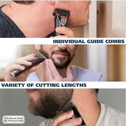Wahl USA Stainless Steel Lithium Ion 2.0+ Slate Beard Trimmer for Men | 3.5 Hours Runtime, 10 Guide Combs thumbnail 7
