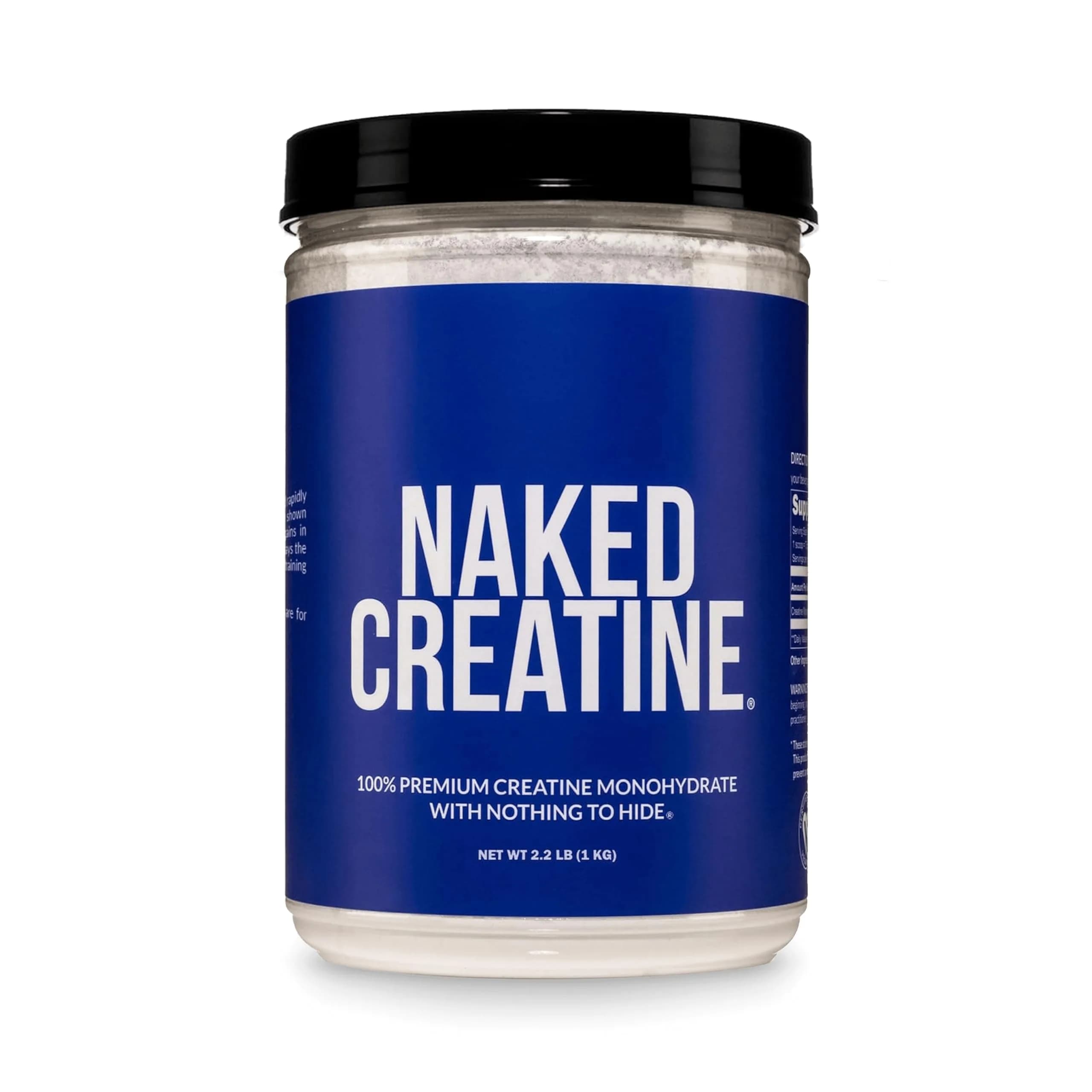 NAKED Pure Micronized Creatine Monohydrate Powder 1000g (35.2 oz) | NSF Certified Vegan Muscle Building Supplement - main product image