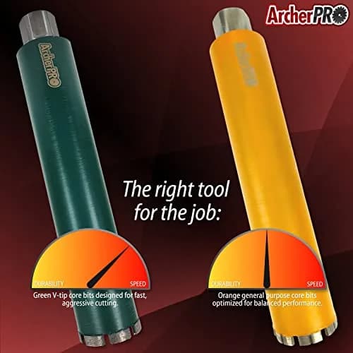 ArcherPro 5 in. Diamond Turbo Core Drill Bit for Concrete & Masonry | 14 in. Depth, 1-1/4 in. -7 Arbor, Dry & Wet Use thumbnail 2