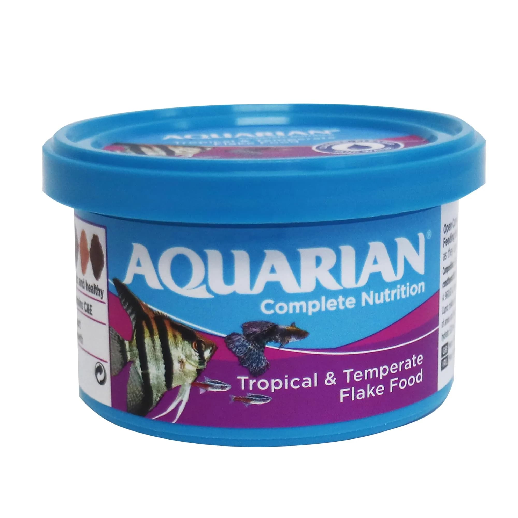 Aquarian Tropical Fish Flakes 50g | Complete Balanced Diet for Active Fish - main product image