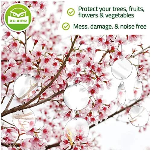 De-Bird Reflective Hanging Discs 8 Pack | Outdoor Garden Decor with Swivel Hooks thumbnail 7