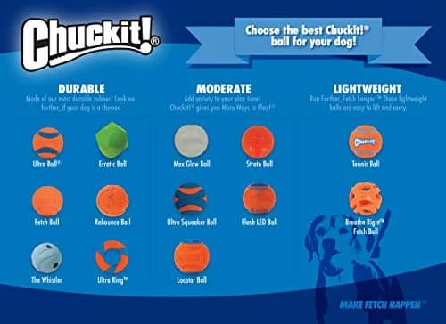 Chuckit! Ultra Squeaker Ball Dog Fetch Toy, Small 2in (5cm), 1 Pack | Durable Rubber for Fetch & Play thumbnail 6