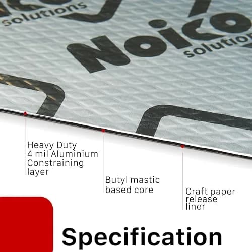 Noico Pro 80 mil 36 sqft Car Sound Deadening Mat | Automotive Butyl Insulation & Dampening thumbnail 2