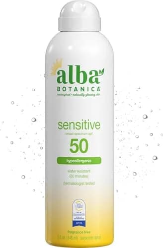 Alba Botanica Sensitive Sunscreen Spray SPF 50 | Broad Spectrum, Water Resistant, Fragrance-Free 177ml (5 fl. oz.) thumbnail 1