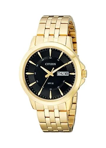 Citizen Quartz Men's Watch 41mm Gold-Tone Stainless Steel Analog Display | Classic Dress Watch with Day-Date thumbnail 1