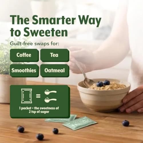 SweetLeaf Organic Stevia Powder Sweetener Sugar Free - 70 Packets (12 Pack) | Zero Calorie, Organic, Keto Friendly thumbnail 6