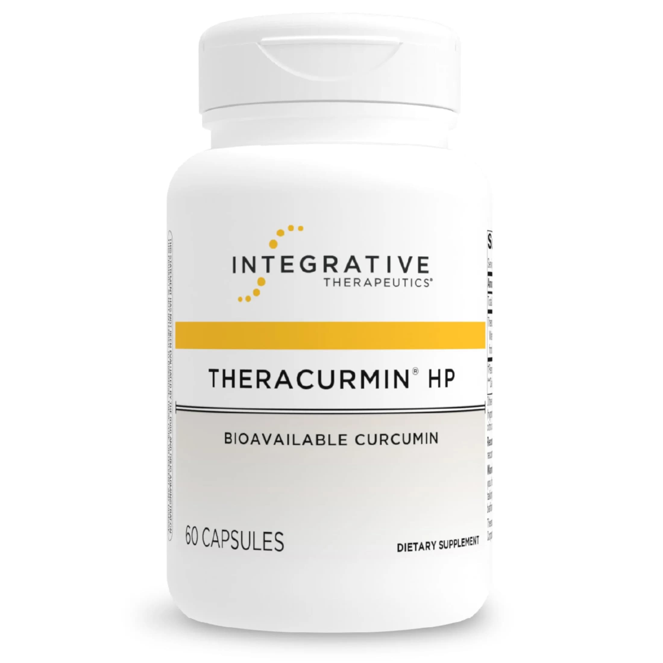 Integrative Therapeutics Theracurmin HP Turmeric Supplement, 60 Capsules | Advanced Bioavailability for Cellular Wellness - main product image
