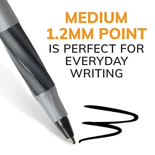 BIC Round Stic Grip Xtra Comfort Black Ballpoint Pens, 36-Count Pack | Smooth Ink Flow, Soft Grip for Extended Writing thumbnail 3