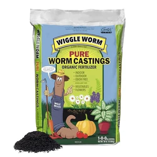 Wiggle Worm Organic Fertilizer 30lb | OMRI Listed, Soil Enrichment & Plant Growth Support thumbnail 1