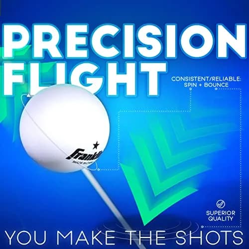 Franklin Sports One Star Ping Pong Table Tennis Balls - 38mm 6-Pack White | Official Weight & Size for Consistent Play thumbnail 3