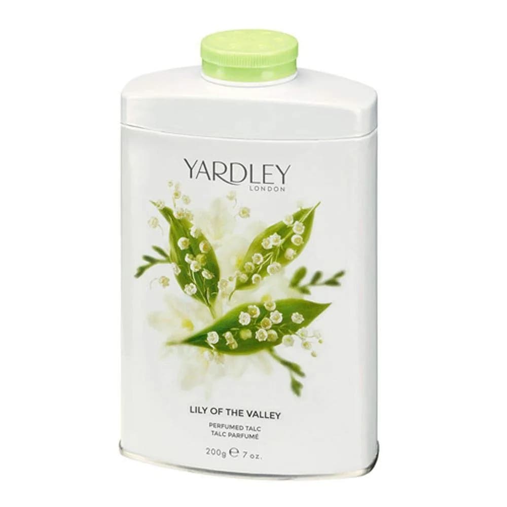 Yardley London Lily of the Valley Perfumed Talc 200g (7.05 oz) | Dermatologist Tested - main product image