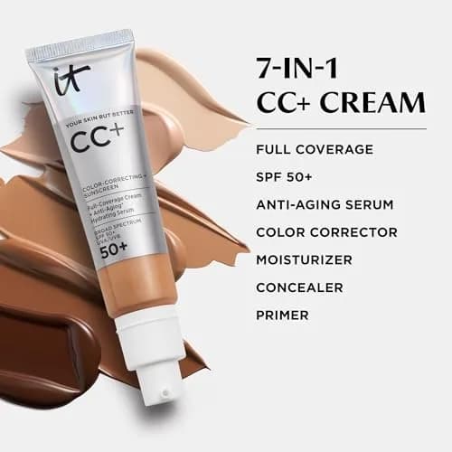 IT Cosmetics Your Skin But Better CC+ Cream SPF 50+ Medium 12ml (0.4 fl oz) | Hydrating Anti-Aging Serum & Sunscreen thumbnail 8