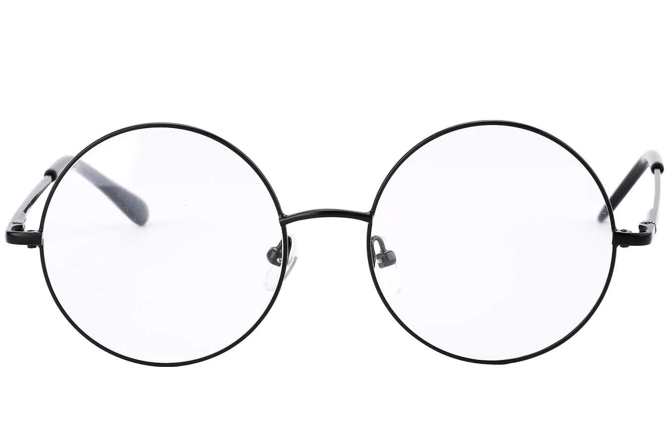 Agstum Retro Round Metal Non-Prescription Eyeglasses Frame with Clear Lens | Small to Large Sizes for Fashion & Costume - main product image