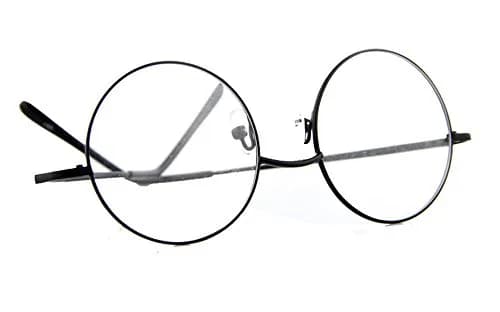 Agstum Retro Round Metal Non-Prescription Eyeglasses Frame with Clear Lens | Small to Large Sizes for Fashion & Costume thumbnail 2