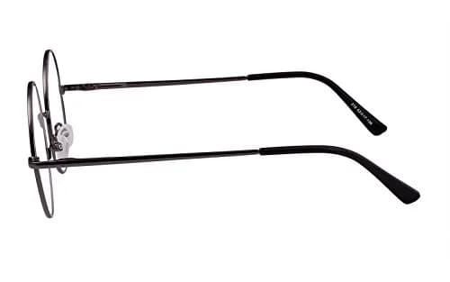Agstum Retro Round Metal Non-Prescription Eyeglasses Frame with Clear Lens | Vintage Style for Fashion & Costume thumbnail 4