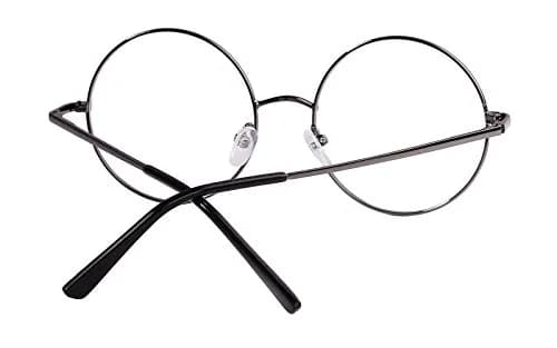Agstum Retro Round Metal Non-Prescription Eyeglasses Frame with Clear Lens | Vintage Style for Fashion & Costume thumbnail 3