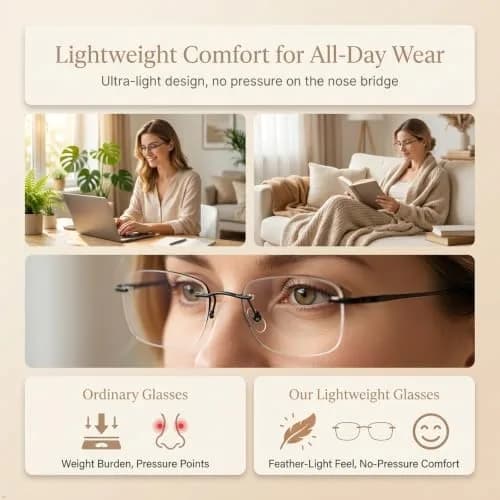 Eyekepper 0.0x Reading Eyeglasses for Men, Oversized Glasses Women, Black | Ultra-Clear Magnified Lenses for Daily Use thumbnail 7