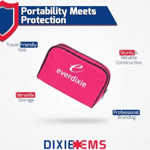 Dixie EMS Deluxe Aneroid Sphygmomanometer Blood Pressure Set with Adult Cuff, Carrying Case & Calibration Tool - Pink | Accurate Manual BP Monitor thumbnail 2