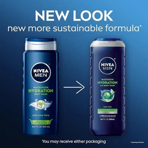 NIVEA MEN Maximum Hydration Body Wash for Dry Skin 16.9 Fl Oz | Aloe Vera Enriched, 3-in-1 Moisturizing Formula thumbnail 2
