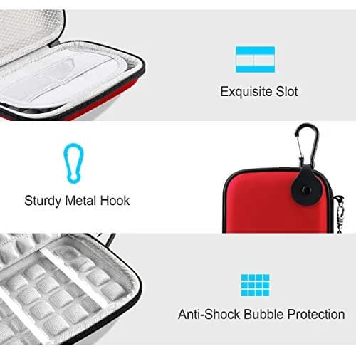 Lacdo Red Hard Drive Case for WD Elements/My Passport Portable HDD 1TB-6TB | Water Repellent & Shockproof thumbnail 3