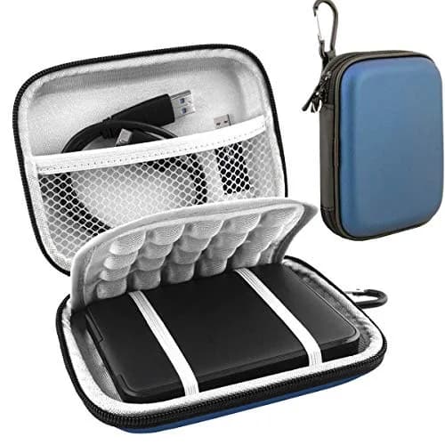 Lacdo Blue Hard Drive Case for WD Elements/My Passport/Seagate Portable HDD 1TB-6TB | 14.2cm (5.6") Exterior thumbnail 1