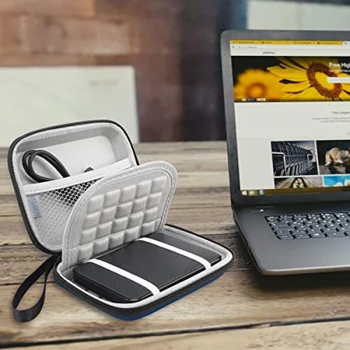 Lacdo Blue Hard Drive Case for WD Elements/My Passport/Seagate Portable HDD 1TB-6TB | 14.2cm (5.6") Exterior thumbnail 6