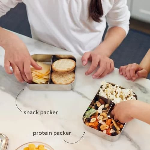LunchBots Small Stainless Steel Kids Bento Box 2-Section 16oz | Durable, Safe & Perfect for Small Portions in India thumbnail 8