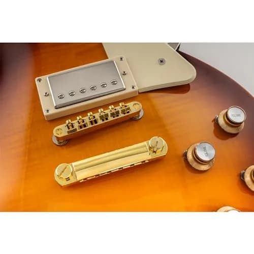 Musiclily Basic 52mm Bridge 52.5mm Tailpiece ABR-1 Tune-o-matic Set Gold | Fits Epiphone Les Paul/SG thumbnail 6