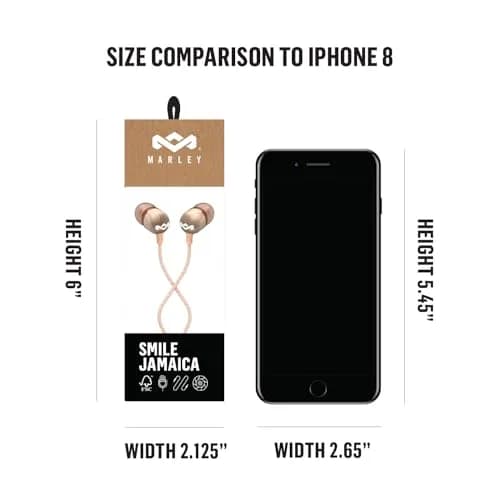 House of Marley Smile Jamaica Wired Earbuds (Copper) | 9.2mm Drivers, Noise Isolation, AUX thumbnail 7