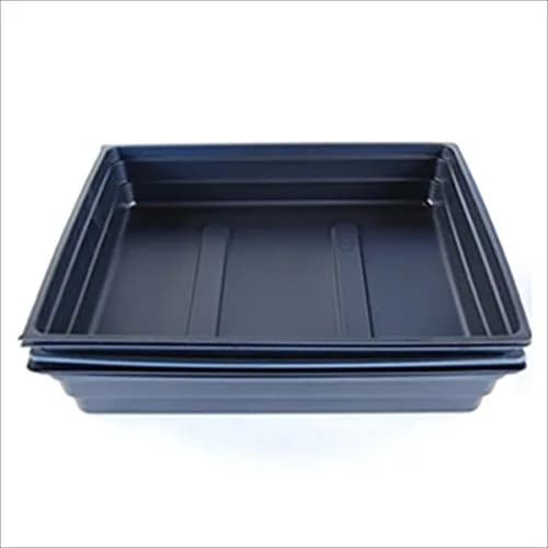 Living Whole Foods Plant Germination Drip Trays - Pack of 50-10" by 10" Black Plastic Greenhouse Growing Trays with No Drain Holes for Seedlings, Microgreens, Wheatgrass, More thumbnail 1