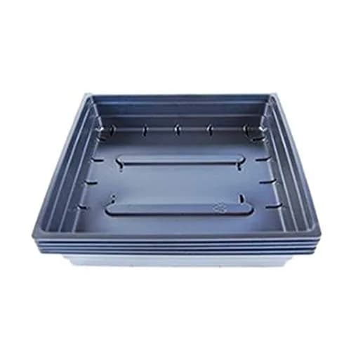 Living Whole Foods Plant Germination Drip Trays - Pack of 100-10" by 10" Black Plastic Reusable Trays for Seedlings & Microgreens thumbnail 1