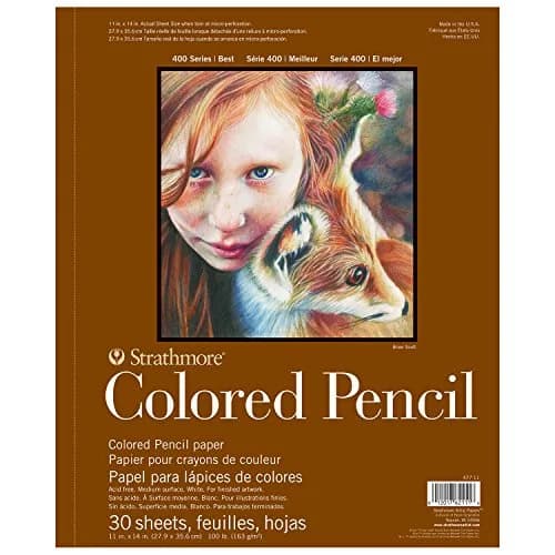 Strathmore 400 Series Wire Bound Colored Pencil Pad, 11 x 14 inches | 30 Sheets, Medium Tooth, White Paper thumbnail 1