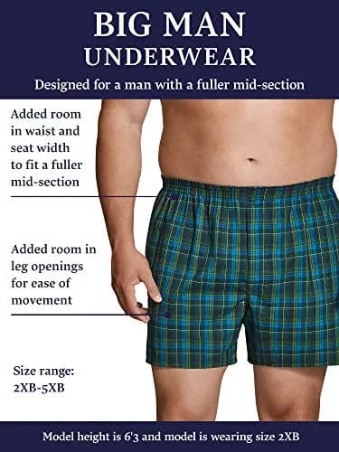 Fruit of the Loom Big Man Knit Boxers 3XL (3-Pack) | Relaxed Fit with Extra Room thumbnail 4