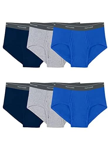 Fruit of the Loom Mens Tag-free Cotton Briefs 6 Pack | All-Day Comfort & Support thumbnail 1
